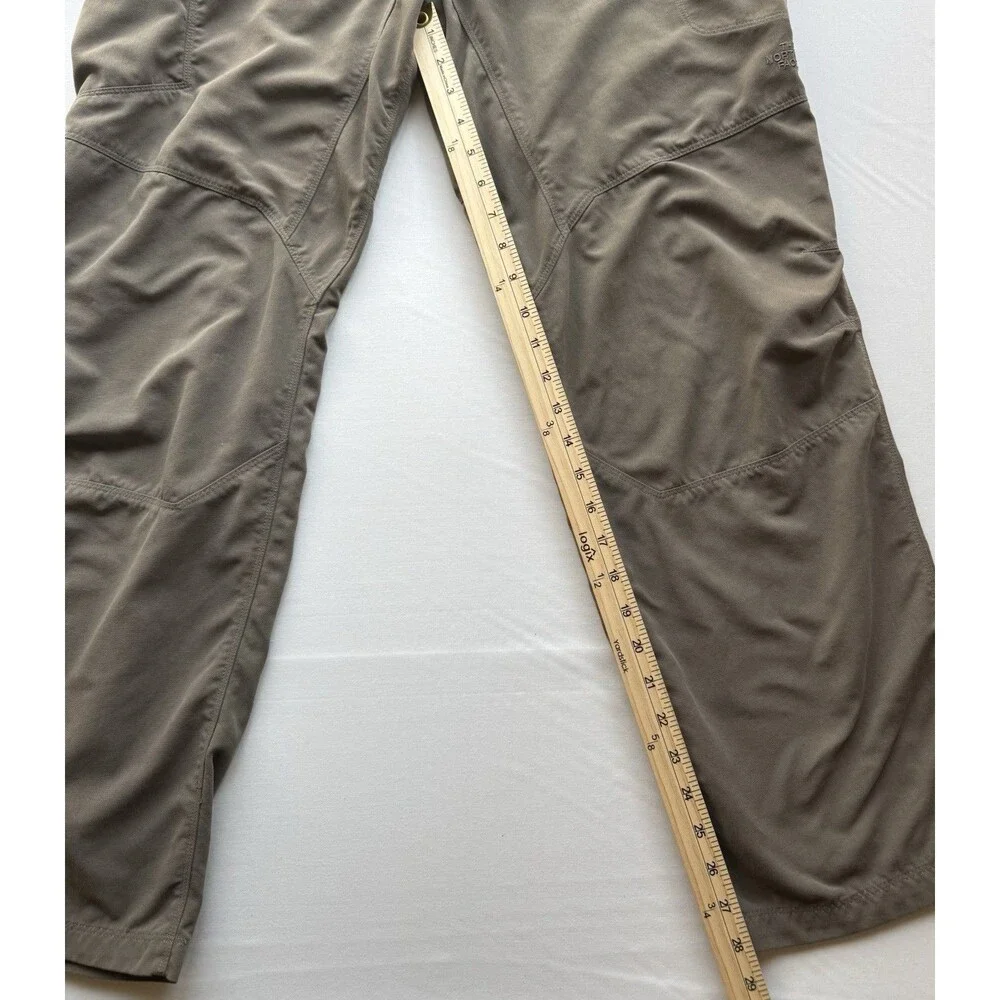 The North Face Mens 36 Nylon Hiking Cargo Pants Tan Brown Outdoor Trail Utility
